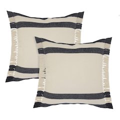 Elevate Cotton Pillow Set of 2 in Blue, 20" x 20"