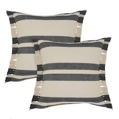 Elevate Cotton Pillow Set of 2 in Gray, 16" x 24"