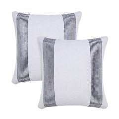 Cabana Cotton Pillow Set of 2 in Blue, 20" x 20"