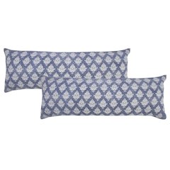 Fantasy Cotton Pillow Set of 2 in Blue/White, 14" x 36"