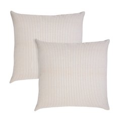 Insignia Cotton Pillow Set of 2 in Beige/White, 20" x 20"