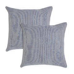 Insignia Cotton Pillow Set of 2 in Blue/White, 20" x 20"