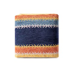 Milano Performance Blend Indoor Pouf in Multicolored, 18" x 18" x 18"