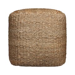 Jute Poufs Jute Blend Indoor Pouf in Brown/Brown,  18" x 18" x 18"