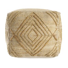 Maples Jute Blend Indoor Pouf in Brown,  18" x 18" x 18"