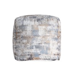 Isalyn Pouf in Blue/Brown 18" x 18" x 18"