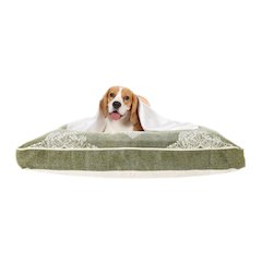 Medallion Stonewash Pillow Dog Bed with Removable Cover
