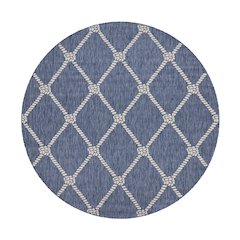 Nautical Knot Indoor Outdoor Round Rug