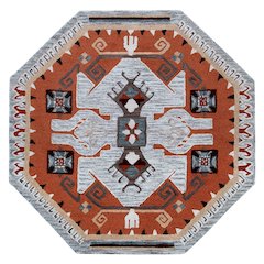 Terracotta Textile Southwestern Shape Rug