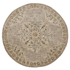 Traditional Cottage Medallion Round Rug