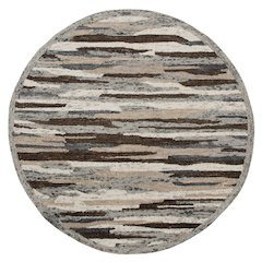 Distressed Cabin Camouflage Round Rug