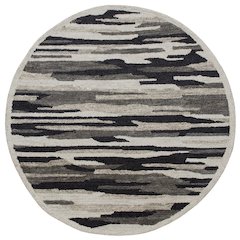 Distressed Cabin Camouflage Round Rug