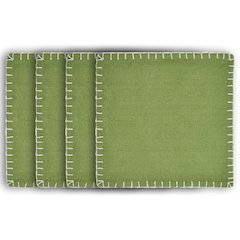 Olive Green Embroidered Edge Place Mat