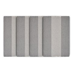 Harbor Gray Striped Handloomed Rectangular Placemat, Set of 4