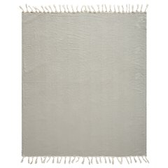 Grey/Cream Herringbone All-Natural Cotton Throw Blanket