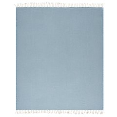 Blue/White Diamond Turkish All-Natural Cotton Throw Blanket