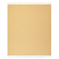 Yellow/White Diamond Turkish All-Natural Cotton Throw Blanket