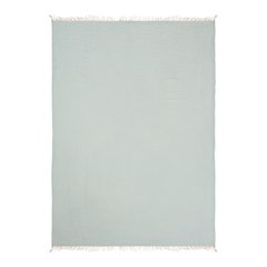 Sandy Farmhouse Solid Turkish Crinkled Cotton Throw Blanket with Fringe