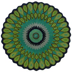 Traditional Peacock Indoor Area Rug