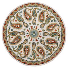 Multicolored Paisley Paradise Medallion Round Rug