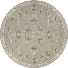 Mirroring Floral Bloom Area Rug 4'10" Round