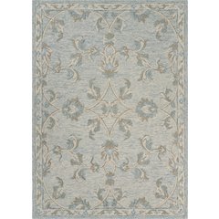 Mirroring Baby Blue Floral Bloom Area Rug 5'0"x7'0"