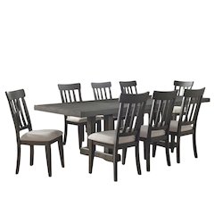 Dusky Ceda Finished Seater Dining Table Set with 8 Chairs for Dining Room