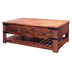 Parota 6 Drawer Cocktail Table, Cinnamon Brown