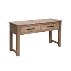 Natural Parota 2 Drawer Sofa Table, Brown Cappuccino