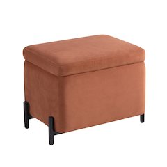Kona Storage Ottoman Small Rust
