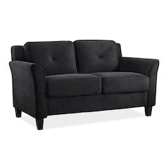 Hartford Loveseat Curved Arms Black