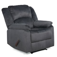 Presidio Manual Recliner Slate Gray Micro Fiber