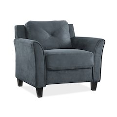 Hartford Chair Rolled Arms Dark Grey