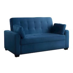 Augustine Queen Convertible Sofa Navy Blue