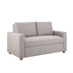 Tyler Convertible Sofa Light Grey Woven