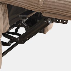 Brown Stripe Fabric Living Room Recliner Intelligent 2-Piece Sofa Set