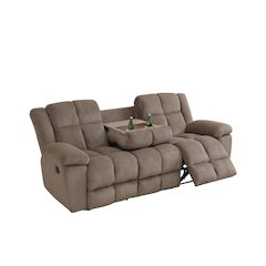 Brown Stripe Fabric Living Room Recliner sofa