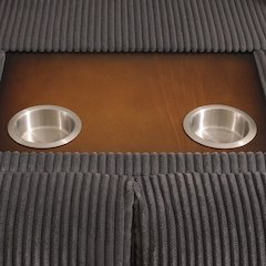 Dark Grey Stripe Fabric Living Room Intelligent Recliner sofa