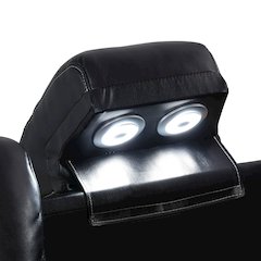 Max Power Recliner Living Room Loveseat with LED Black