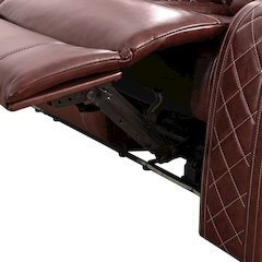 Max Power Recliner Living Room Sofa with LED Brown