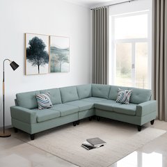 Sectional Sofa Set For Living Room In Pale Green Massa Color