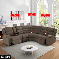 Max Power Recliner Living Room Set, Brown