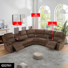 Max Power Recliner Living Room Set Brown