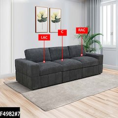 Max Power Recliner Living Room Set Dark Grey