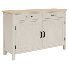 Buffet Cabinet with Storage – Beige Sideboard and Coffee Bar Cabinet