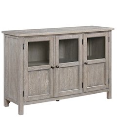 Gray Buffet Cabinet with Storage – Wood Kitchen Sideboard Cabinet