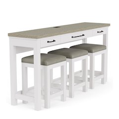 Cora Console Table with Three Stools