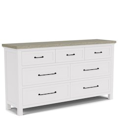 Cora White Seven Drawer Dresser