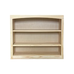 Traditional Unfinished Pine Bookcase, Rectangular