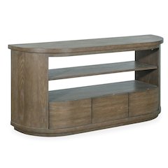 Bosley Lt. Brown Porpoise Demilune Console